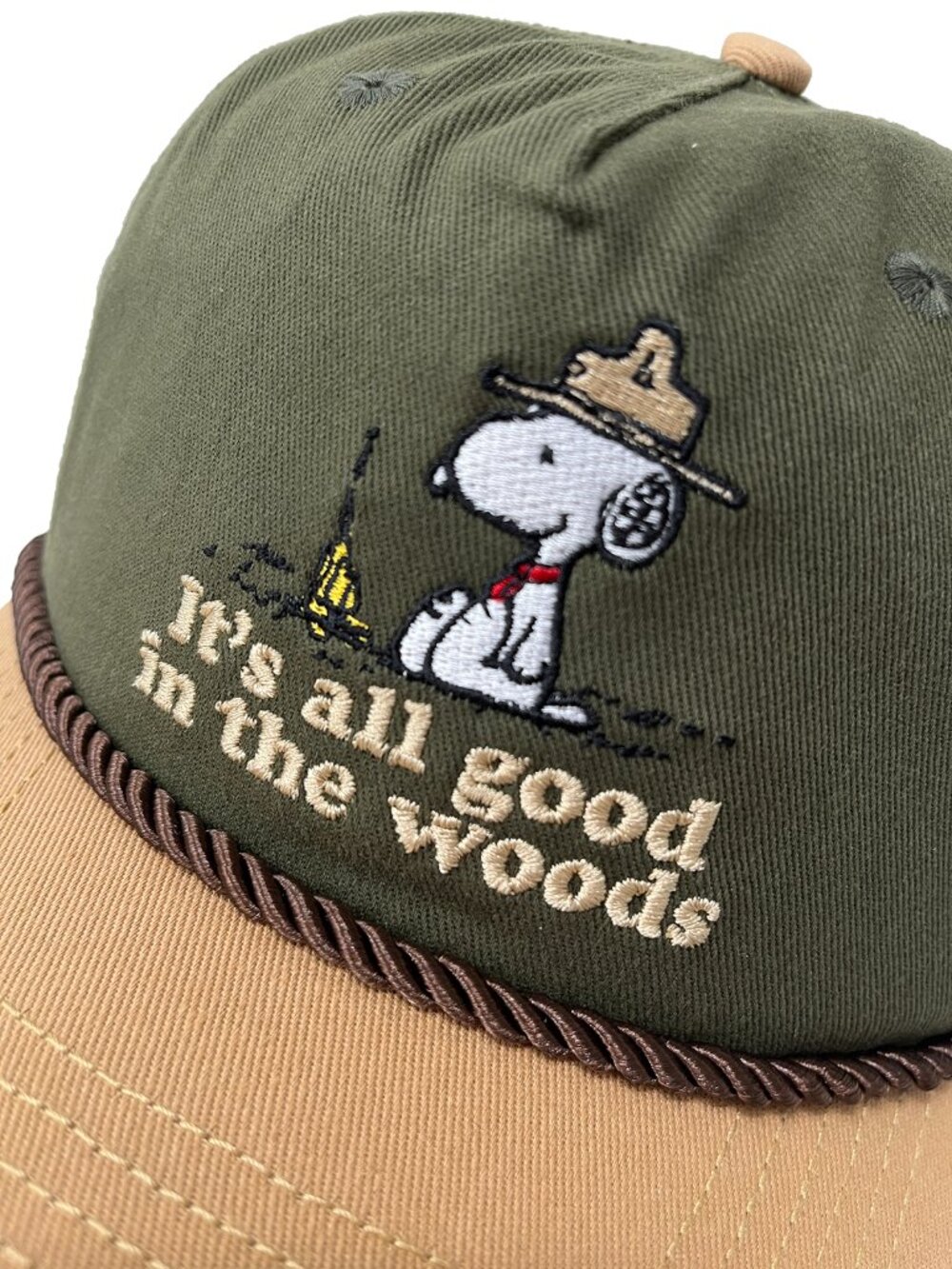 Peanuts Ranger Snoopy It's All Good in the Woods Hat Embroidered Twill - Picture 3 of 14